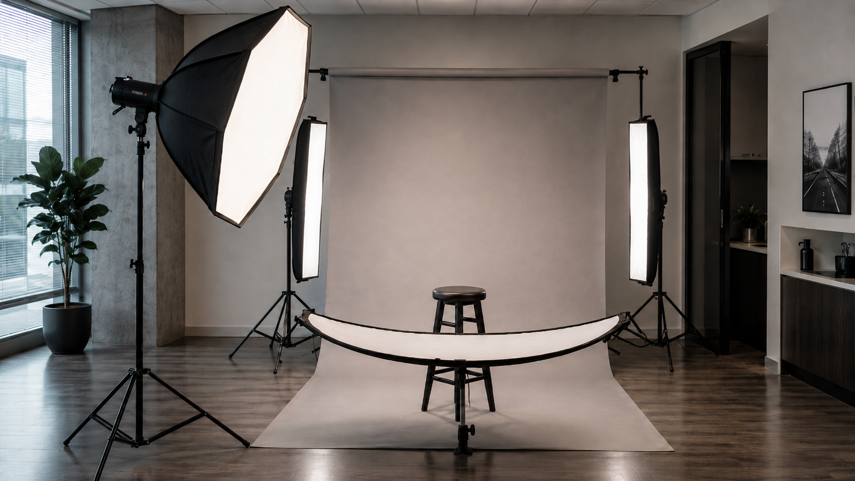Austin_Mobile_Studio Professional mobile photo studio setup for corporate headshots in Austin, Texas